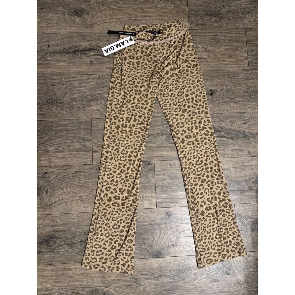 I.AM.GIA Blare Breathable Moist Wicking Trackpant MOCHA LEOPARD XS